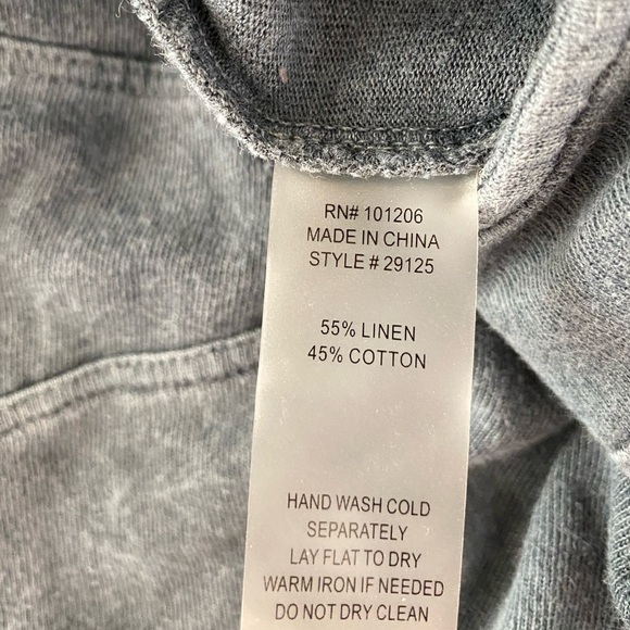 Women’s Soft Surroundings Gray Linen Blend Maxi Skirt Size Large - Picture 6 of 6